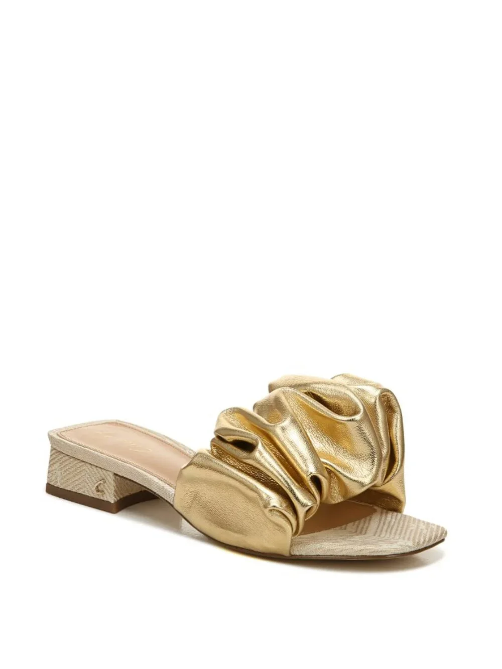 CIRCUS BY SAM EDELMAN JANIS GOLD RUCHED SLIDE SZ 10